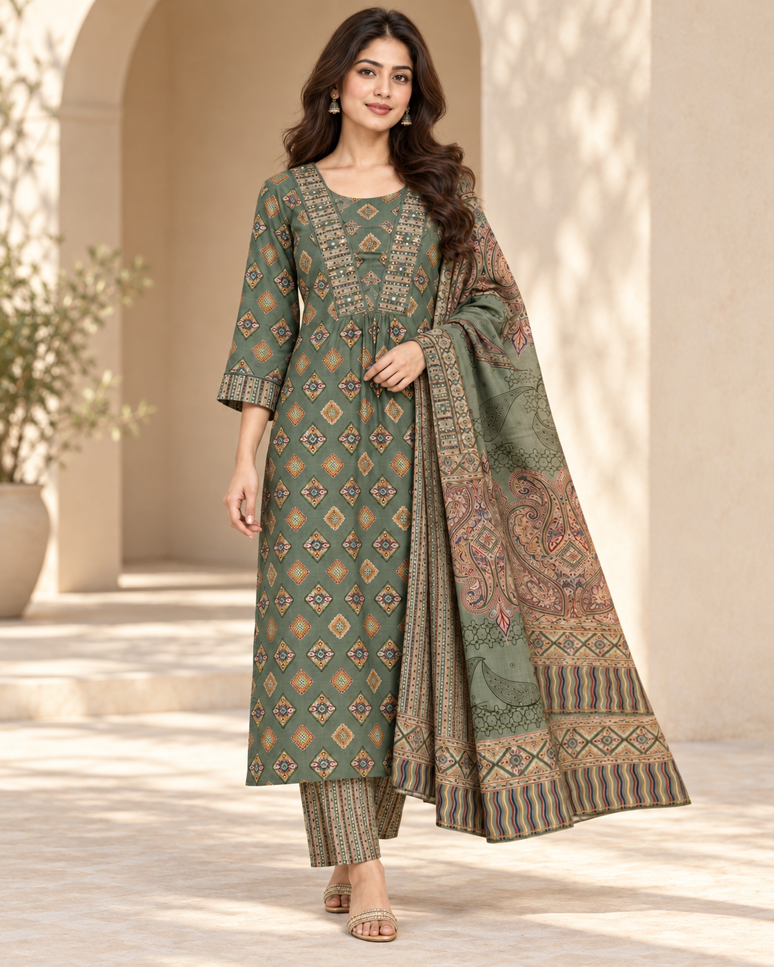 Pure Jute Cotton Suit