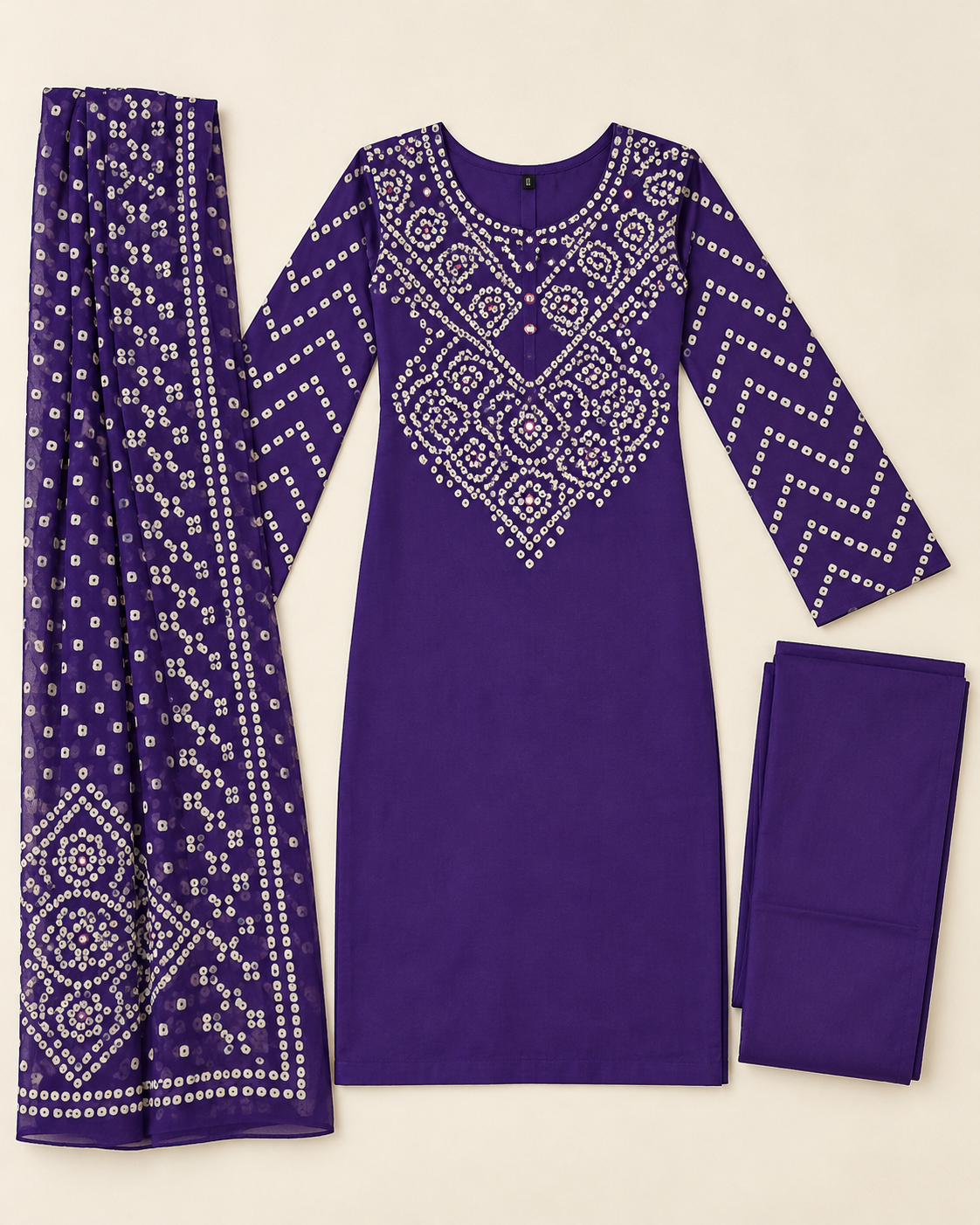 Pure Cotton Suit With Long Dupatta