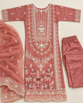 Pure Organza Designer Suit With Dupatta