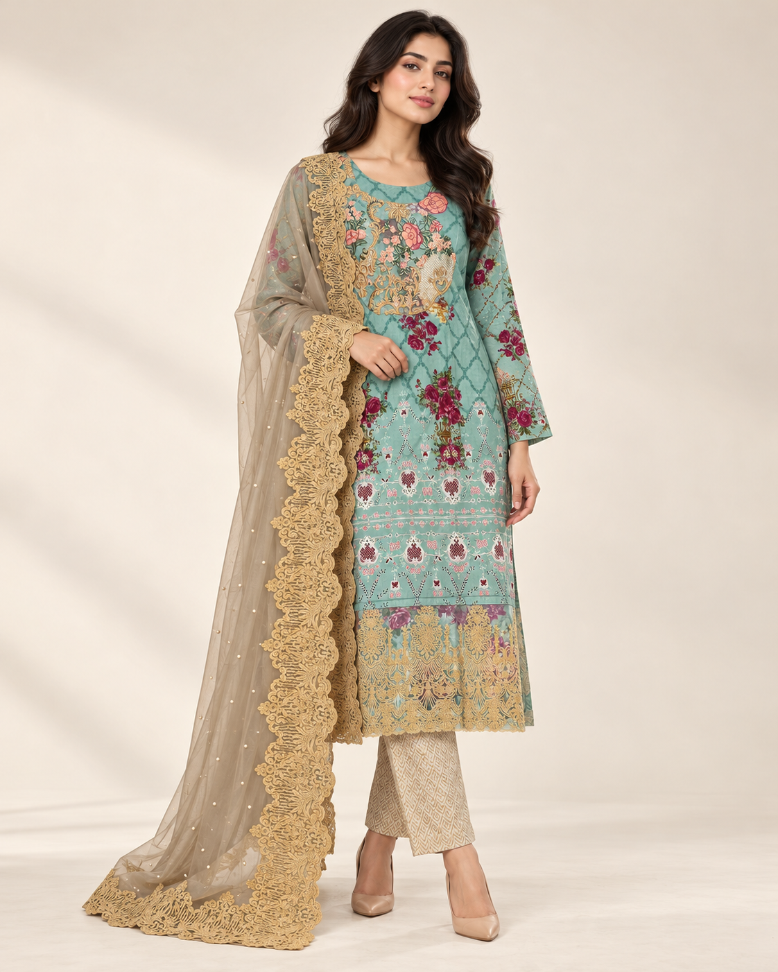 Heavy designer Karachi Patch Work Suit