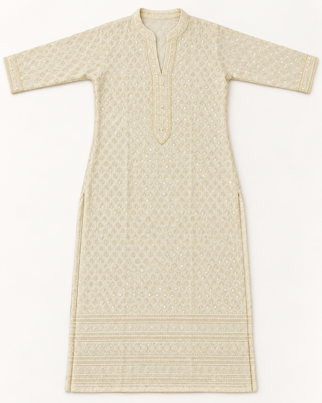 Long Chickenkari Kurti