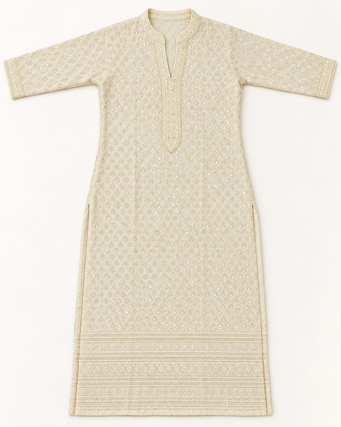 Long Chickenkari Kurti